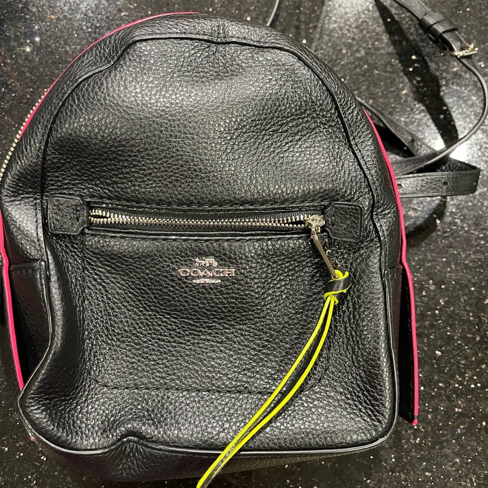Coach Mini Backpack - Black/Multicolor - EUC